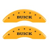 MGP 4 Caliper Covers Engraved Front Buick Rear Yellow Finish Black Char 2015 Buick Regal thumbnail 6
