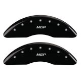 MGP 4 Caliper Covers Engraved Front & Rear MGP Black Finish Silver Char 2016 Buick Regal thumbnail 4