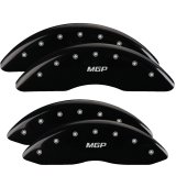 MGP 4 Caliper Covers Engraved Front & Rear MGP Black Finish Silver Char 2016 Buick Regal thumbnail 5