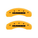 MGP 4 Caliper Covers Engraved Front & Rear Hummer Yellow Finish Black Char 2010 Hummer H3T thumbnail 2