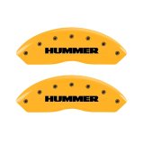 MGP 4 Caliper Covers Engraved Front & Rear Hummer Yellow Finish Black Char 2010 Hummer H3T thumbnail 4