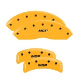 MGP 4 Caliper Covers Engraved Front & Rear MGP Yellow Finish Black Char 2001 Subaru Outback thumbnail 6