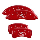 MGP 4 Caliper Covers Engraved Front & Rear MGP Black Finish Silver Char 2018 Genesis G80 thumbnail 3