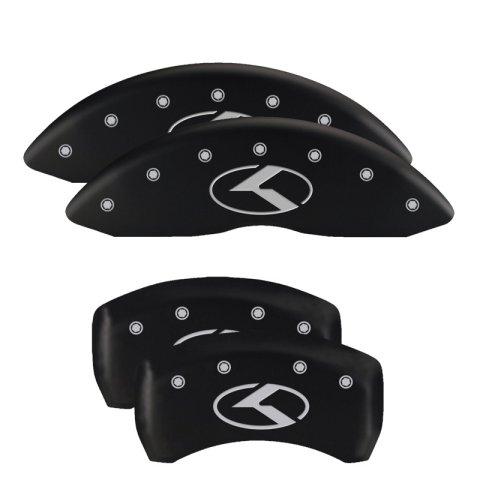 MGP 4 Caliper Covers Engraved Front & Rear MGP Red Finish Silver Characters 2018 Genesis G80 thumbnail 5