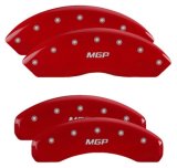 MGP 4 Caliper Covers Engraved Front & Rear MGP Red Finish Silver Characters for 2019 Ford Ranger thumbnail 4