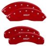 MGP 4 Caliper Covers Engraved Front & Rear MGP Red Finish Silver Characters for 2019 Ford Ranger thumbnail 6