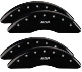 MGP 4 Caliper Covers Engraved Front & Rear 2019+ Ram 2500/3500 Black Finish Silver MGP Logo thumbnail 4