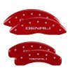 MGP 4 Caliper Covers Engraved Front & Rear Denali Red finish Silver Engraved thumbnail 4