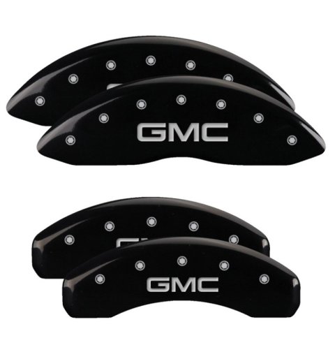 MGP 4 Caliper Covers Engraved F&R 21-22 GMC Yukon/XL - GMC Black w/ Silver Characters thumbnail 2