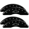 MGP 4 Caliper Covers Engraved Front & Rear Bowtie Black finish silver ch 20+ Silverado 2500 HD thumbnail 4