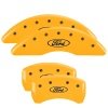 MGP 4 Caliper Covers Engraved Front & Rear Oval Logo/Ford Yellow Finish Black Char 21-22 Ford Edge thumbnail 3