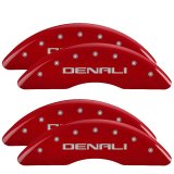 MGP 4 Caliper Covers Engraved Front & Rear Red Finish Silver Characters for 20-22 GMC Sierra 2500HD thumbnail 2