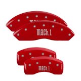 MGP 4 Caliper Covers Engraved Front Cobra Engraved Rear Snake Red finish silver ch thumbnail 4