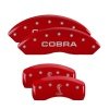 MGP 4 Caliper Covers Engraved Front Cobra Engraved Rear Snake Red finish silver ch thumbnail 6