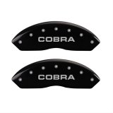 MGP 4 Caliper Covers Engraved Front & Rear Cobra Black finish silver ch thumbnail 1