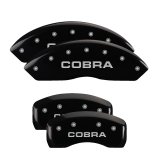 MGP 4 Caliper Covers Engraved Front & Rear Cobra Black finish silver ch thumbnail 4