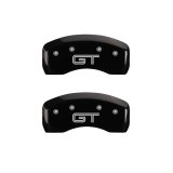 MGP 4 Caliper Covers Engraved Front Mustang Engraved Rear S197/GT Black finish silver ch thumbnail 2