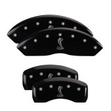 MGP 4 Caliper Covers Engraved Front Mustang Engraved Rear S197/GT Black finish silver ch thumbnail 6