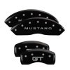 MGP 4 Caliper Covers Engraved Front Mustang Engraved Rear S197/GT Black finish silver ch thumbnail 8