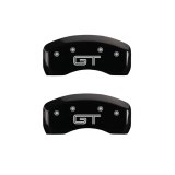 MGP 4 Caliper Covers Engraved Front Mustang Engraved Rear S197/GT Black finish silver ch thumbnail 9