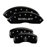 MGP 4 Caliper Covers Engraved Front Shelby Engraved Rear Tiffany Snake Black finish silver ch thumbnail 3