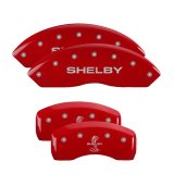 MGP 4 Caliper Covers Engraved Front Shelby Engraved Rear Tiffany Snake Red finish silver ch thumbnail 3