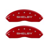 MGP 4 Caliper Covers Engraved Front Shelby Engraved Rear Tiffany Snake Red finish silver ch thumbnail 8