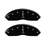 MGP 4 Caliper Covers Engraved Front & Rear Tiffany Snake Black finish silver ch thumbnail 1