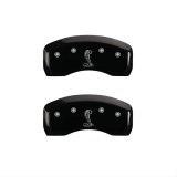 MGP 4 Caliper Covers Engraved Front & Rear Tiffany Snake Black finish silver ch thumbnail 2