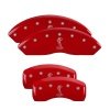 MGP 4 Caliper Covers Engraved Front & Rear Tiffany Snake Red finish silver ch thumbnail 9