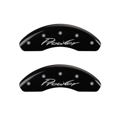MGP 4 Caliper Covers Engraved Front & Rear Prowler Black finish silver ch