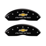 MGP 4 Caliper Covers Engraved Front & Rear Chevy racing Black finish silver ch thumbnail 4