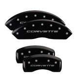 MGP 4 Caliper Covers Engraved Front & Rear C5/Corvette Black finish silver ch thumbnail 3