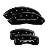 MGP 4 Caliper Covers Engraved Front C5/Corvette Engraved Rear C5/Z06 Black finish silver ch thumbnail 6