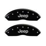 MGP Front set 2 Caliper Covers Engraved Front JEEP Black finish silver ch thumbnail 2