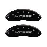 MGP Front set 2 Caliper Covers Engraved Front MOPAR Black finish silver ch thumbnail 2