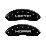 MGP Front set 2 Caliper Covers Engraved Front MOPAR Black finish silver ch thumbnail 3