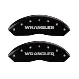 MGP Front set 2 Caliper Covers Engraved Front WRANGLER Black finish silver ch thumbnail 2