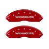 MGP Front set 2 Caliper Covers Engraved Front WRANGLER Red finish silver ch thumbnail 7