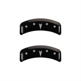 MGP 4 Caliper Covers Engraved Front Pontiac Engraved Rear Arrow Black finish silver ch thumbnail 2