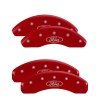 MGP 4 Caliper Covers Engraved Front & Rear Oval logo/Ford Red finish silver ch thumbnail 5
