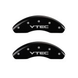 MGP Front set 2 Caliper Covers Engraved Front Vtec Black finish silver ch thumbnail 3