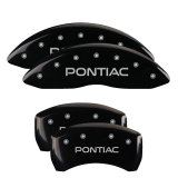 MGP 4 Caliper Covers Engraved Front & Rear Pontiac Black finish silver ch thumbnail 4