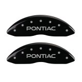 MGP 4 Caliper Covers Engraved Front & Rear Pontiac Black finish silver ch thumbnail 7