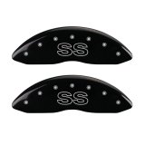 MGP 4 Caliper Covers Engraved Front & Rear Classic/SS Black finish silver ch thumbnail 4