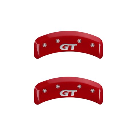 MGP 4 Caliper Covers Engraved Front Mustang Engraved Rear SN95/GT Red finish silver ch thumbnail 3