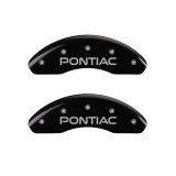 MGP 4 Caliper Covers Engraved Front & Rear Pontiac Black finish silver ch thumbnail 6