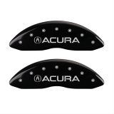 MGP 4 Caliper Covers Engraved Front & Rear Acura Black finish silver ch thumbnail 2