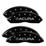 MGP 4 Caliper Covers Engraved Front & Rear Acura Black finish silver ch thumbnail 3