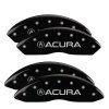 MGP 4 Caliper Covers Engraved Front & Rear Acura Black finish silver ch thumbnail 8